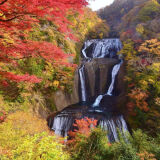 【観光】袋田の滝の紅葉