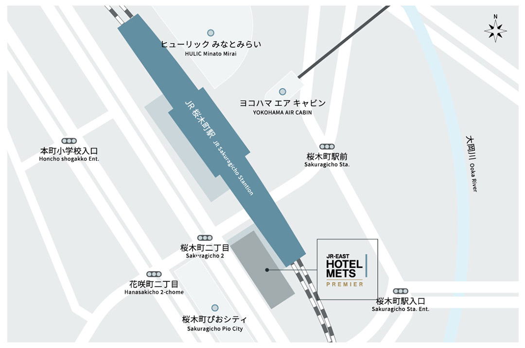 JR桜木町駅からホテルへのアクセス