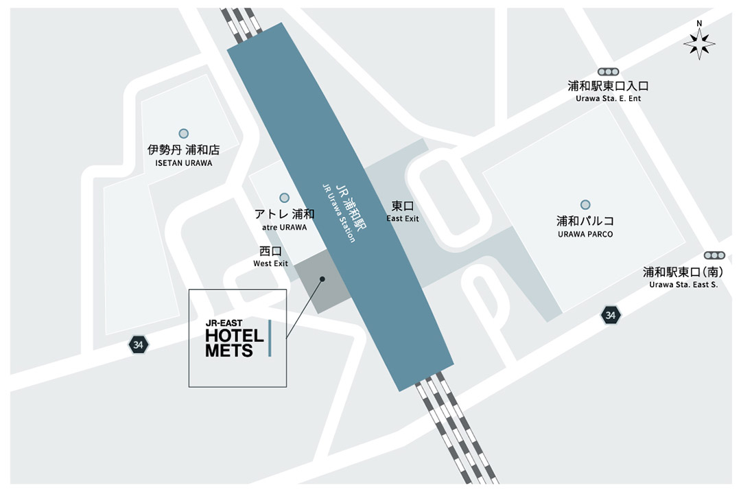 浦和駅からホテルへのアクセス